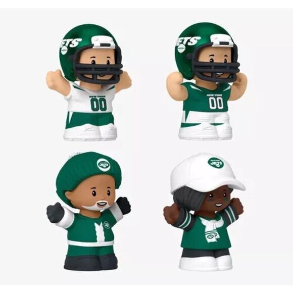New York Jets Fisher Price Little People Collector NFL - New York Jets 4-Pack - Picture 5 of 10
